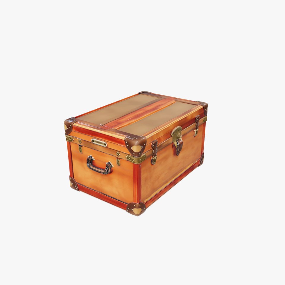 Vintage Wooden Trunk model pack
